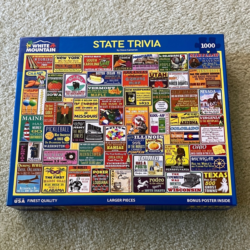 White Mountain State Trivia Puzzle
